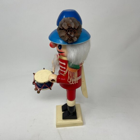 VTG Expertic Erzgebirge Nutcracker Drummer Box Handmade DDR East Germany Wooden - Picture 4 of 9